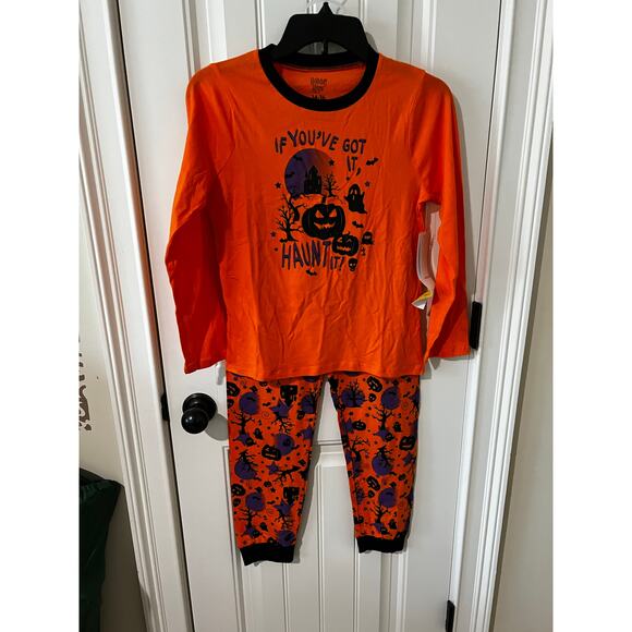 Holiday Hype Unisex Children 2 Pcs Graphic Halloween Print Pajamas 14/16 NWT - Picture 3 of 9